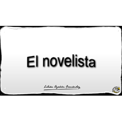 Imagen que muestra el título escrito del Microlocko: "El novelista".