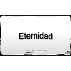 Imagen que muestra el título escrito del Microlocko: "Eternidad".