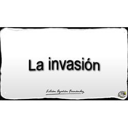 Imagen que muestra el título escrito del Microlocko: "La invasión".