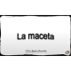 Imagen que muestra el título escrito del Microlocko: "La maceta".